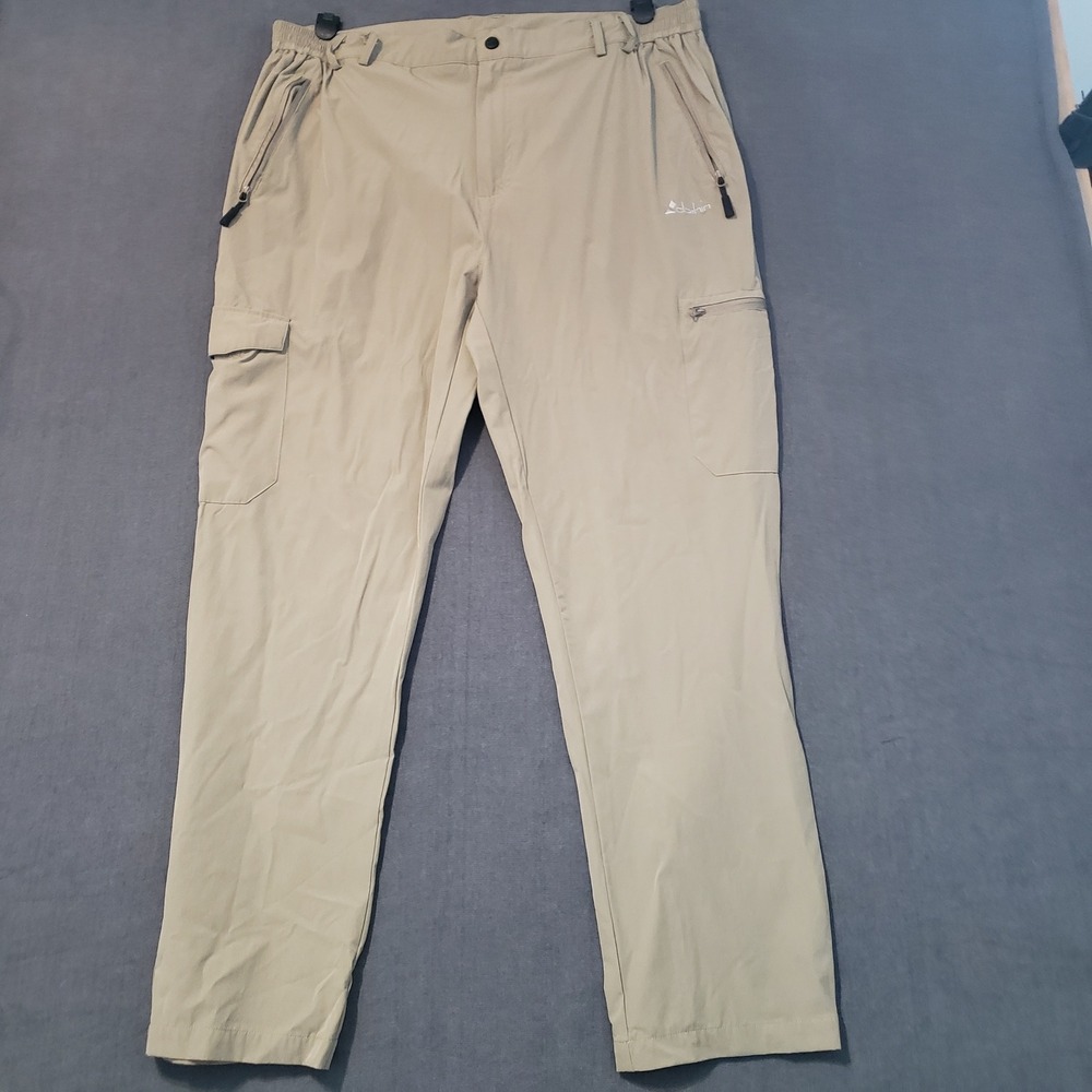 Clothin Cargo Hiking Pants Mens XL/30L Khaki Tan‎ Nylon Spandex Outdoor
